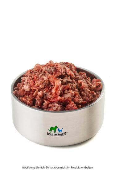 Rindermaulfleisch-Happen in Edelstahlschüssel, 2 kg, nährstoffreiches Futter