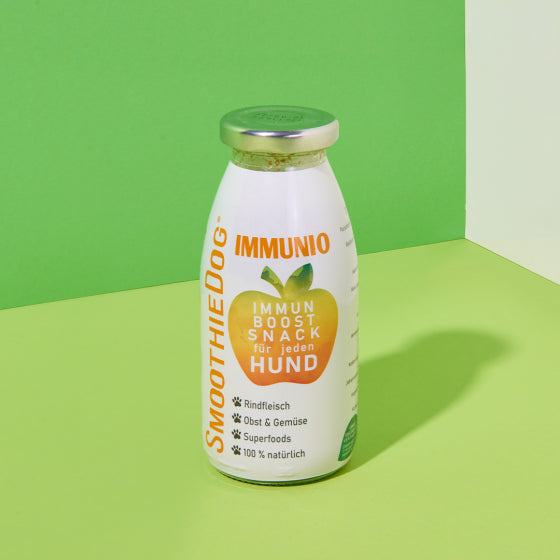 SmoothieDog® Immunio 250 ml Flasche, natürlicher Hunde-Smoothie für Immunsystem, ohne Zucker und Getreide.