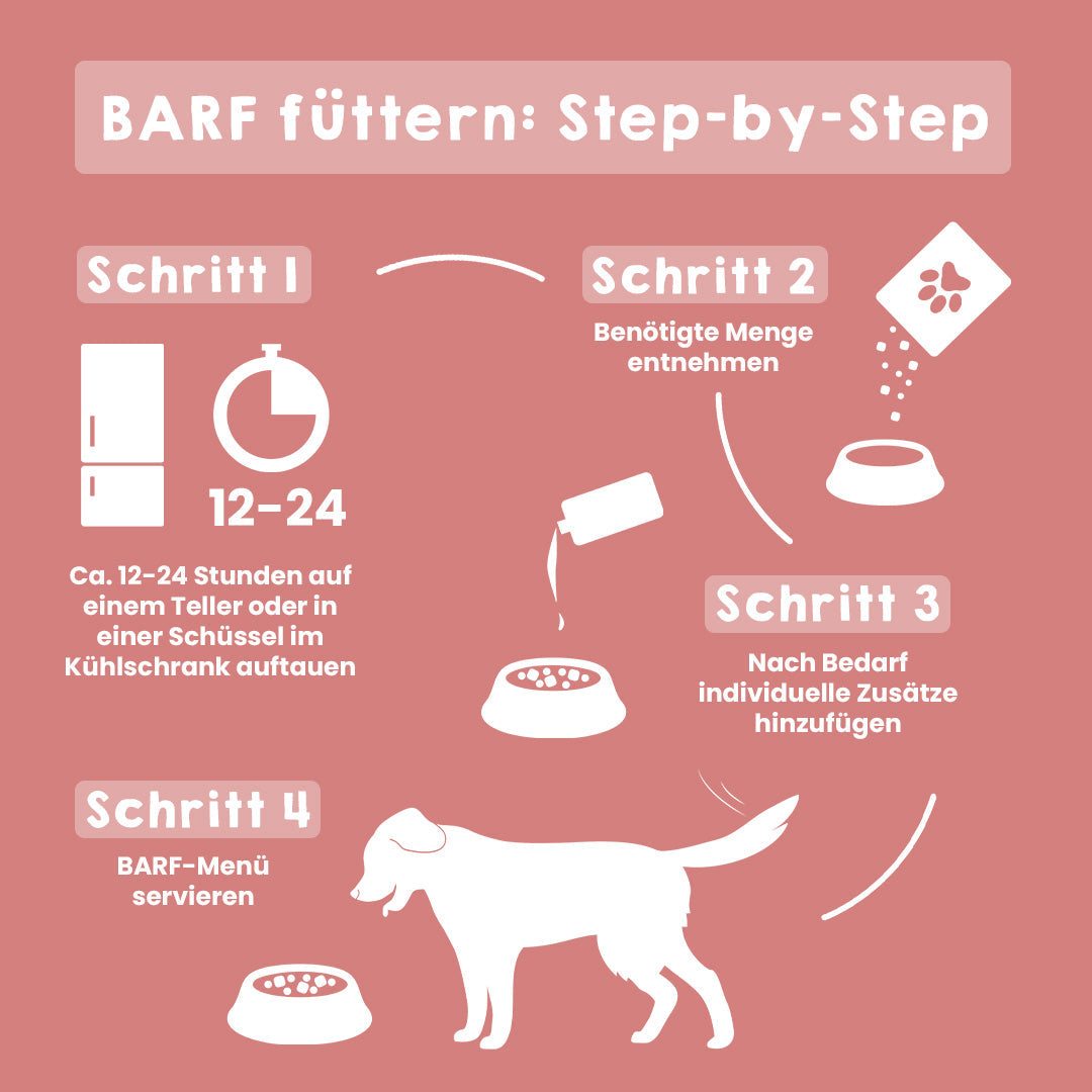 Rindfleisch-Klumpen 2 kg naturbelassenes Muskelfleisch für Hunde barfen Schritt-für-Schritt Anleitung