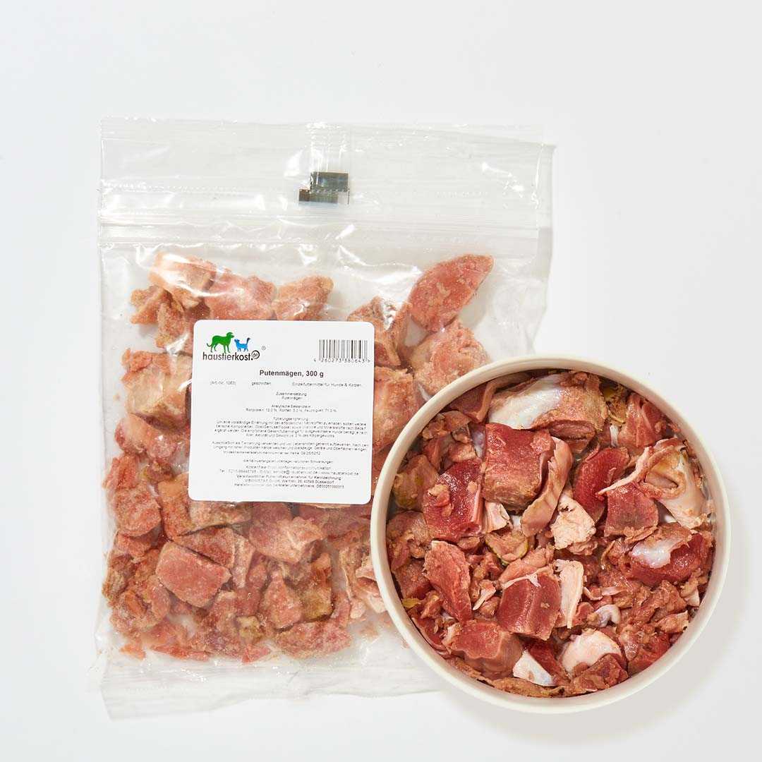 Putenmägen, 500g, Einzelfuttermittel für Hunde und Katzen, bissfeste Eiweißlieferanten.