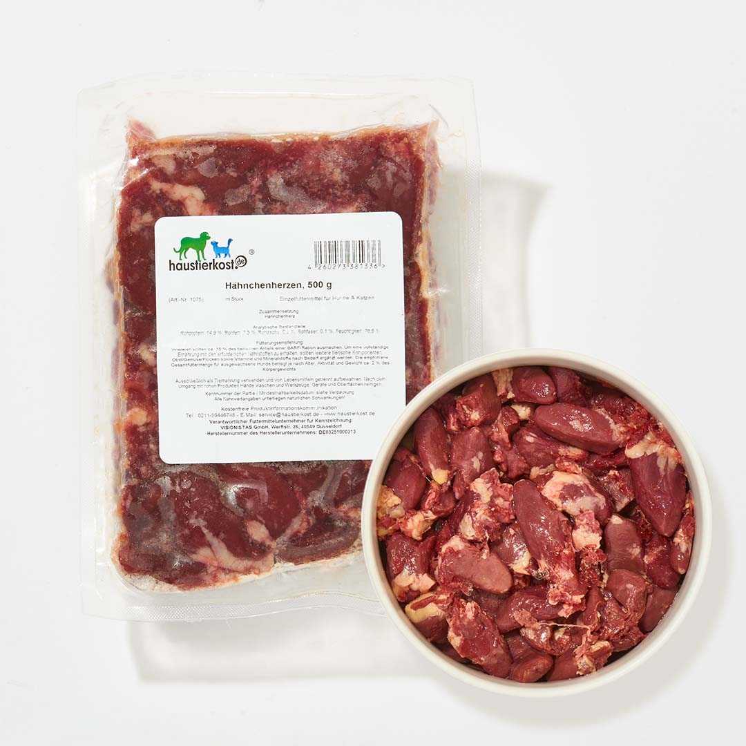 Hähnchenherzen 500 g gefroren, natürliche Taurinquelle