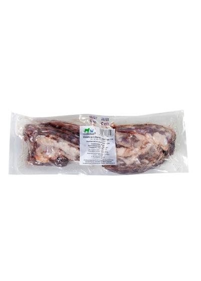 Verpackte Gänsehälse in Stücken, 1 kg, tiefgefroren.