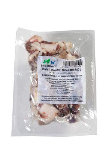 Wildfett 500g Tiefkühlware für aktive Hunde.