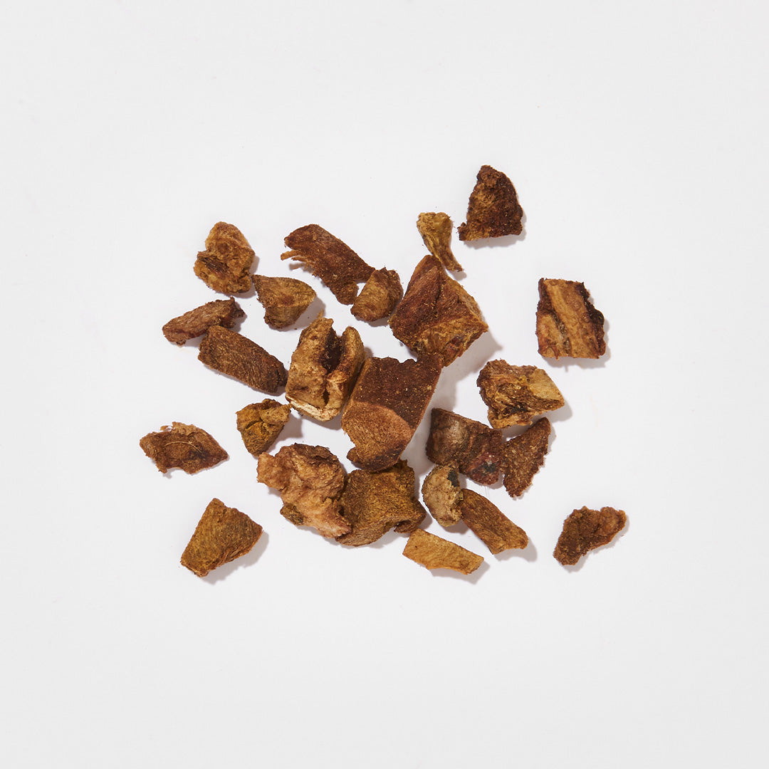 Gefriergetrocknetes Wildfleisch, 80 g, ideal als Belohnung oder Snack für Hunde.