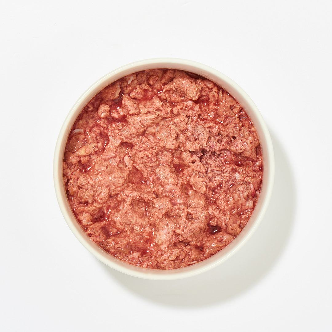 Truthahnfleischmix 500 g in Schale, mild im Geschmack, ideal für Hunde und Katzen.