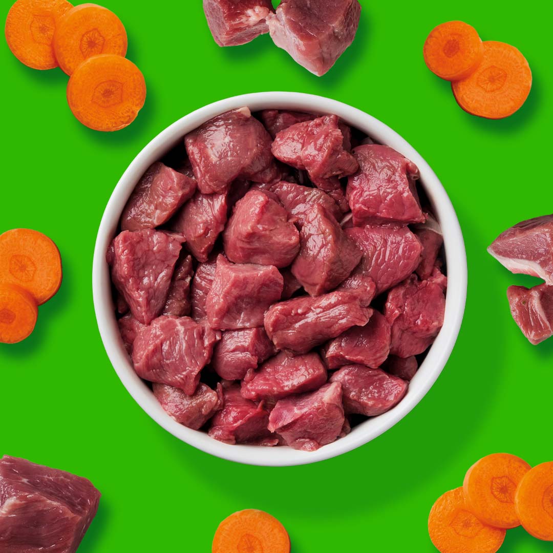BARF Komfort PLUS Lamm Taler, 800 g – Lammfleisch, Karotten und Muskelfleisch.