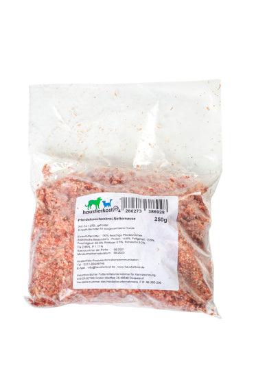 Pferdeknochenbrei, 250 g, natürlicher Calciumspender in Plastiktüte.