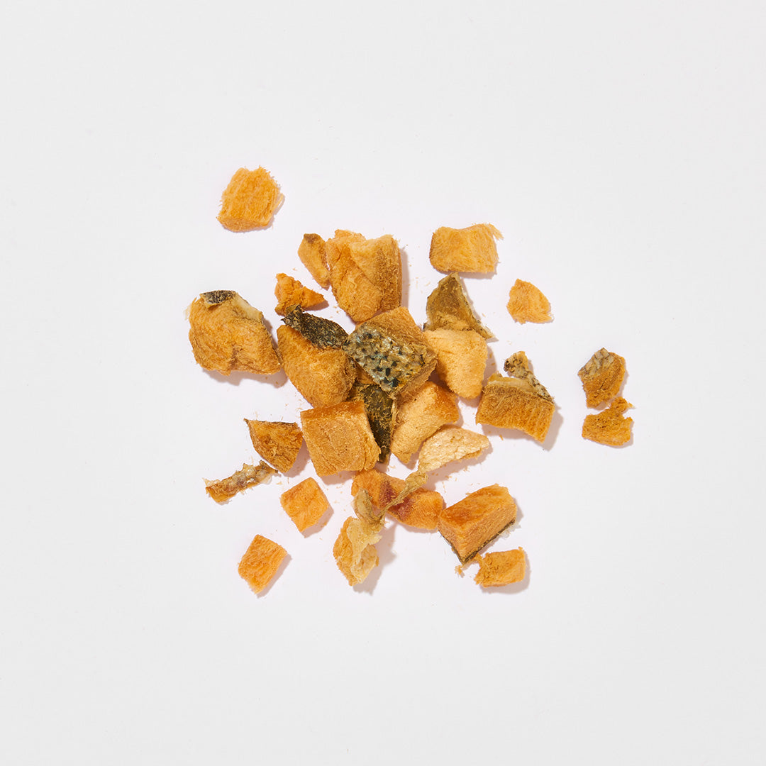 Gefriergetrocknetes Lachsfilet, Hunde-Snack, 110 g Packung.