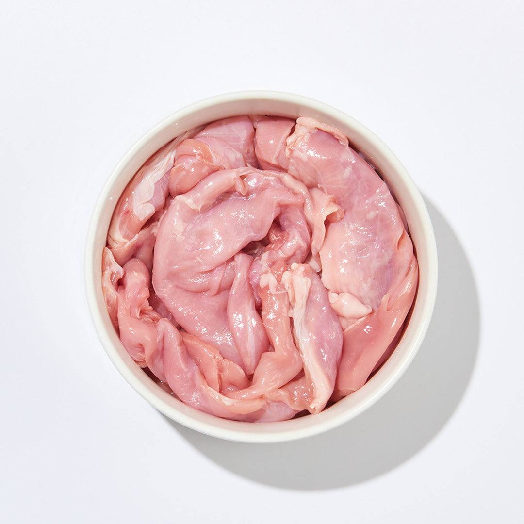 Kaninchenbauch in Schale, 500 g, geeignet für sensible Hunde und Katzen.