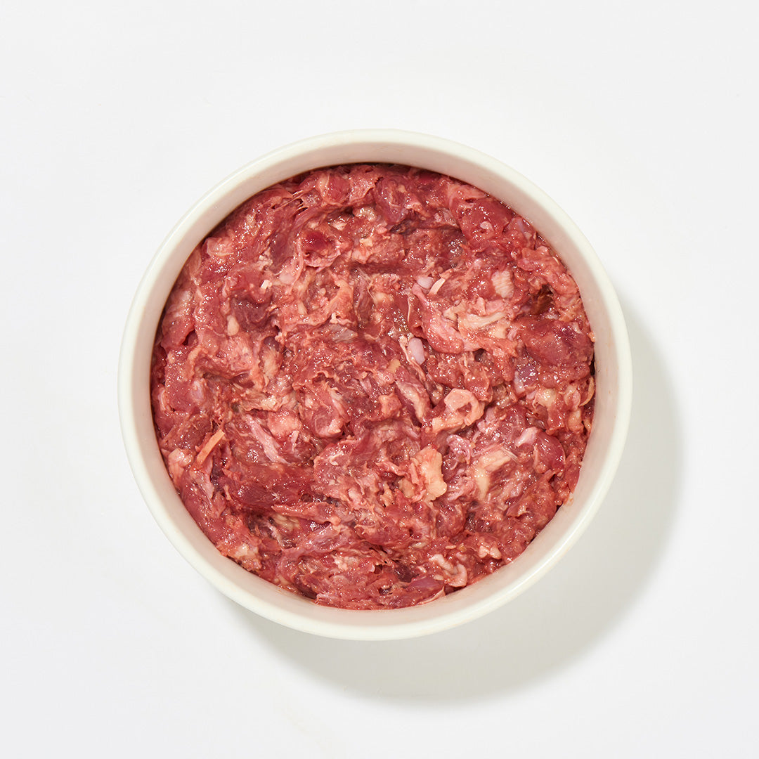 Gehacktes Gansfleisch ohne Innereien in weißer Schale für Hunde, 500 g, tiefgekühlt