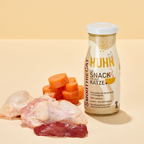 SmoothieCat® Huhn 150 ml, gesunder Katzensnack, 100 % natürliche Zutaten, vielseitig verwendbar.