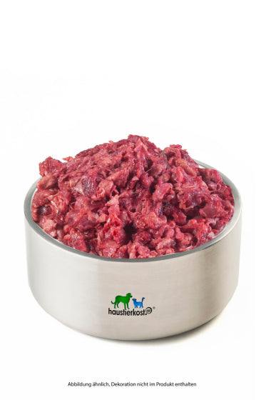 Rinderknorpel-Mix in Metallschüssel, proteinreiches Hundefutter, 500 g.