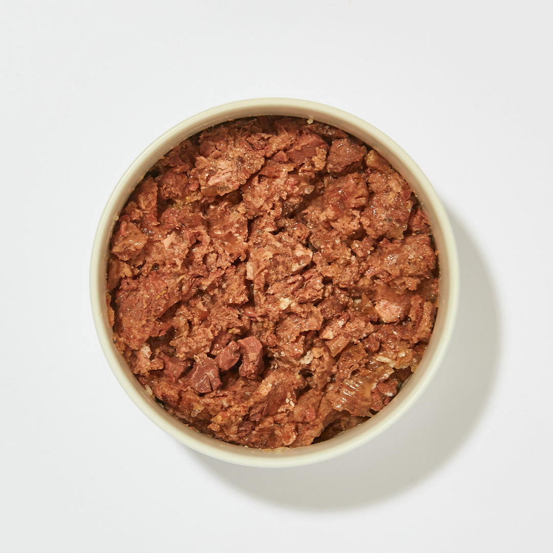 Rind pur Hundefutter aus frischem Rindfleisch ohne künstliche Zusätze, saftig und naturbelassen.