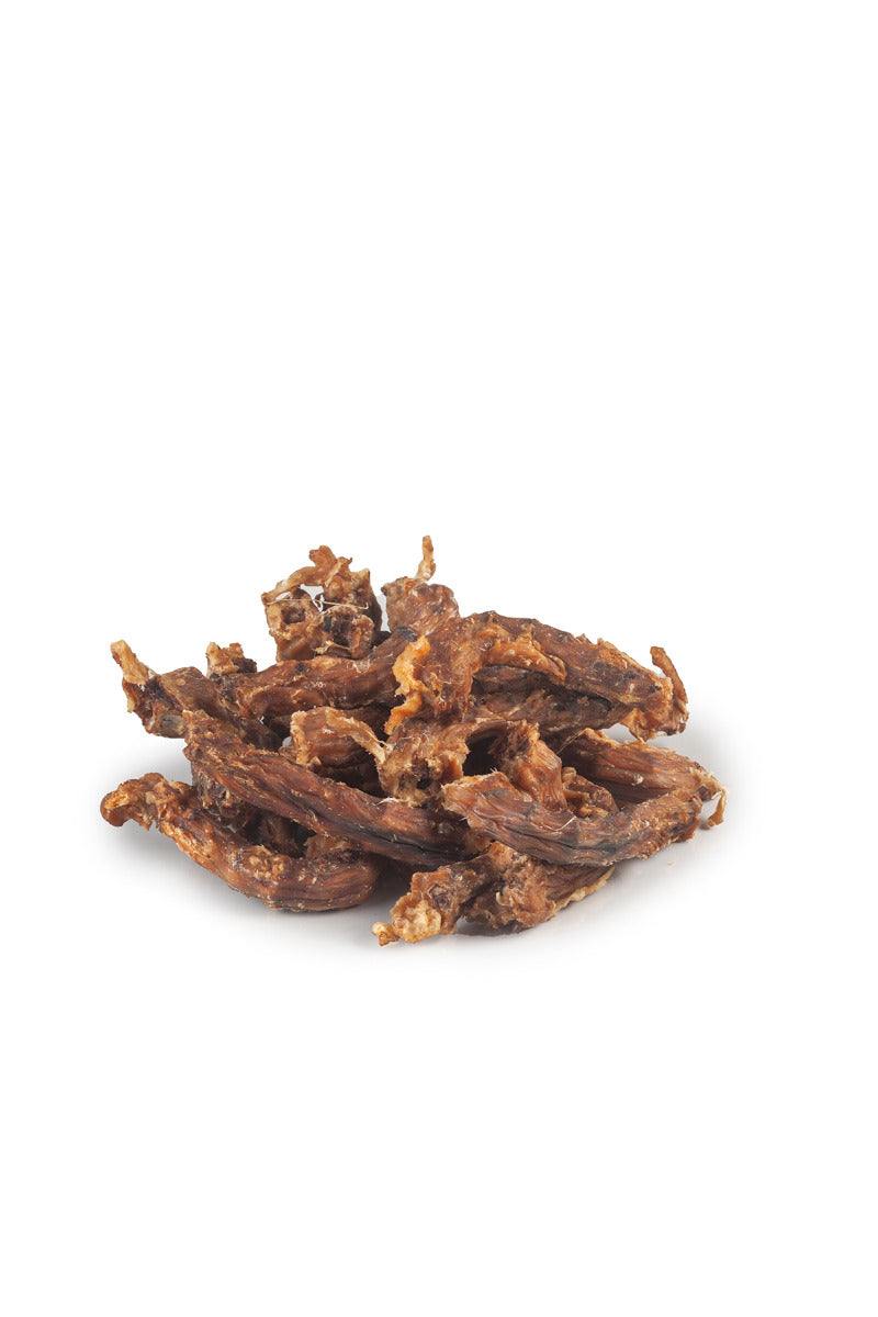 Hühnerhälse 500 g im Stück, ideal für kleine Hunde als Belohnung, Kalziumquelle.