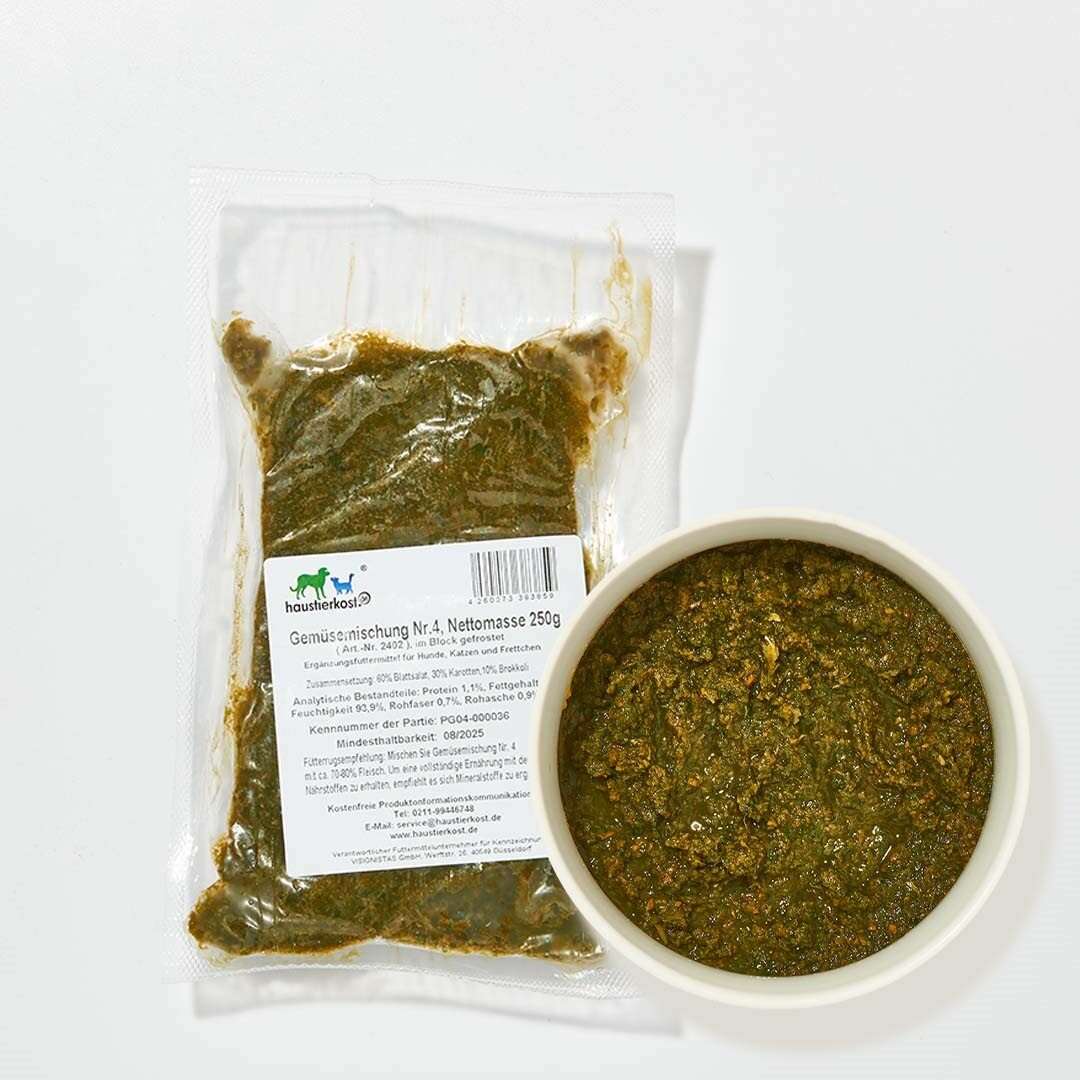 Gemüsemischung Nr. 4, 250 g Tiefkühlware in Beutel mit Blattsalat, Karotten, Brokkoli, naturbelassen