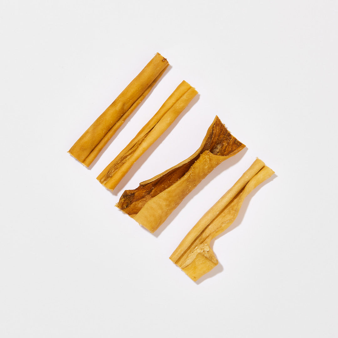 Pferdehaut Streifen, 500 g, für mittelgroße und empfindliche Hunde, ca. 12 x 4 cm.