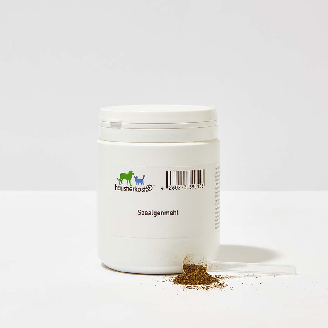 Seealgenmehl 500 g natürliches Meeresalgenpulver mit Jod, Vitaminen und Mineralstoffen für Haustiere