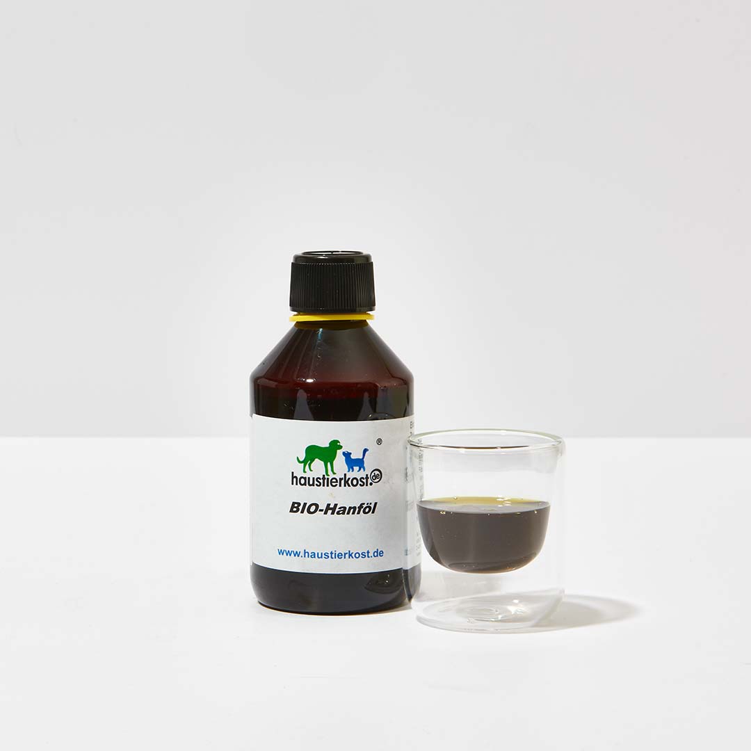 BIO Hanföl 250 ml für Hunde mit essenziellen Fettsäuren und biozertifizierter Qualität