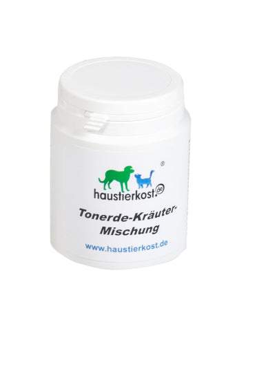 Haustierkost.de Tonerde-Kräuter-Mischung 160g, Mineralergänzungsfuttermittel für Hunde und Katzen.