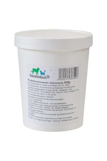 Rinderknochenmehl 500 g zur Calciumversorgung beim Barfen.