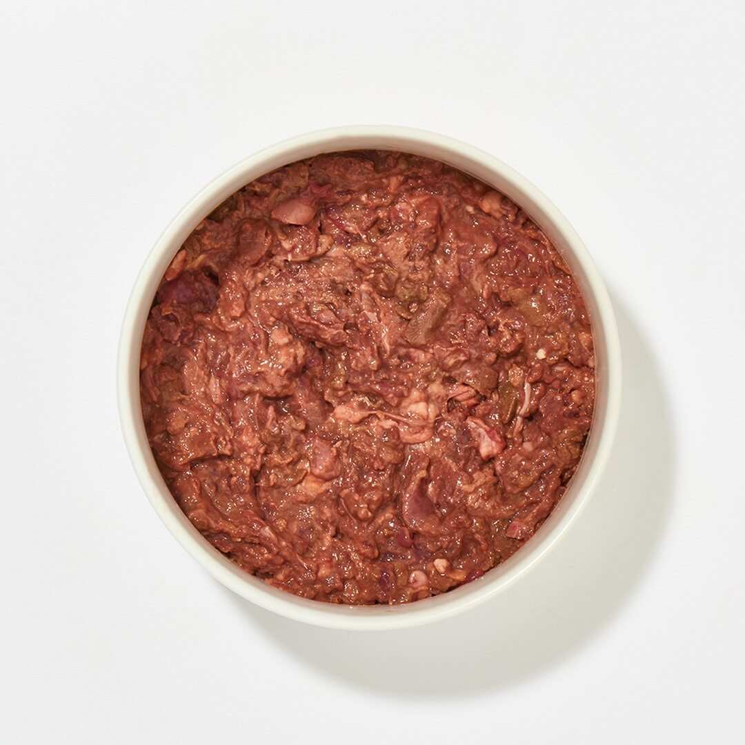 Lamminnereien-Mix in Schüssel, 250 g, bestehend aus Lammherz, Lammnieren und Lammleber, für alle Hunderassen geeignet.