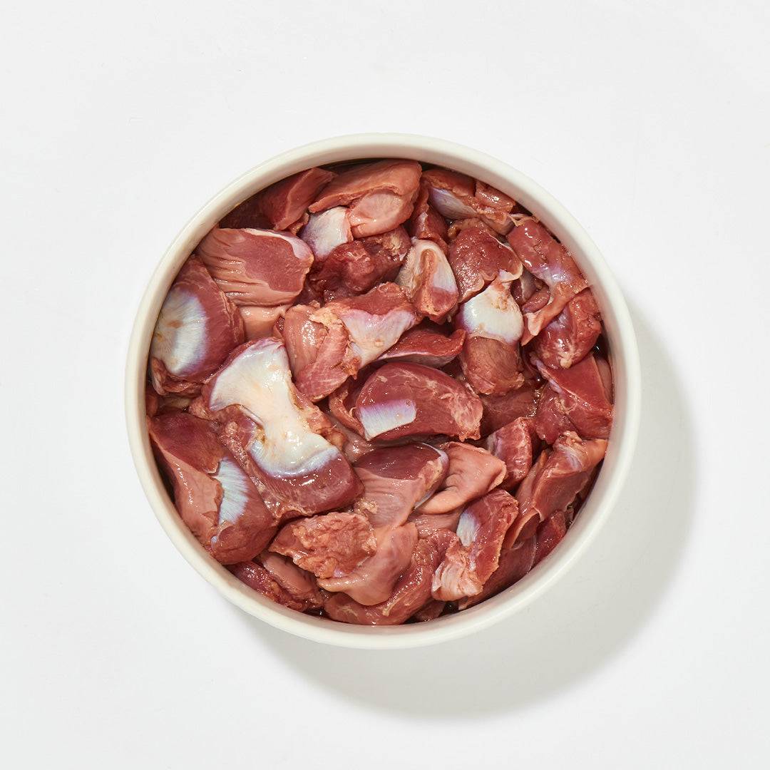 BIO Hähnchenmägen DE-ÖKO-006, 500 g, Proteinquelle für Haustiere, geeignet für Katzen und Hunde.