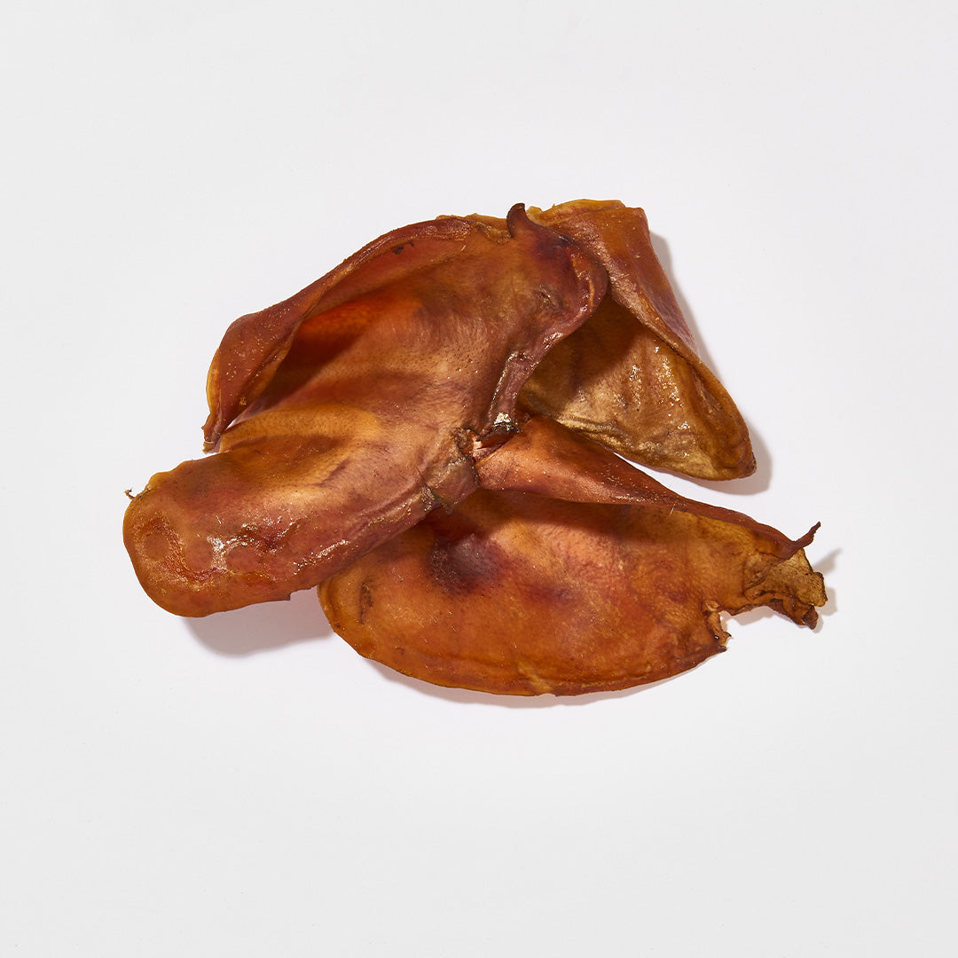 Getrocknete BIO Schweineohren als proteinreicher Kau-Snack für Hunde, 8 Stück, DE-ÖKO-006 zertifiziert