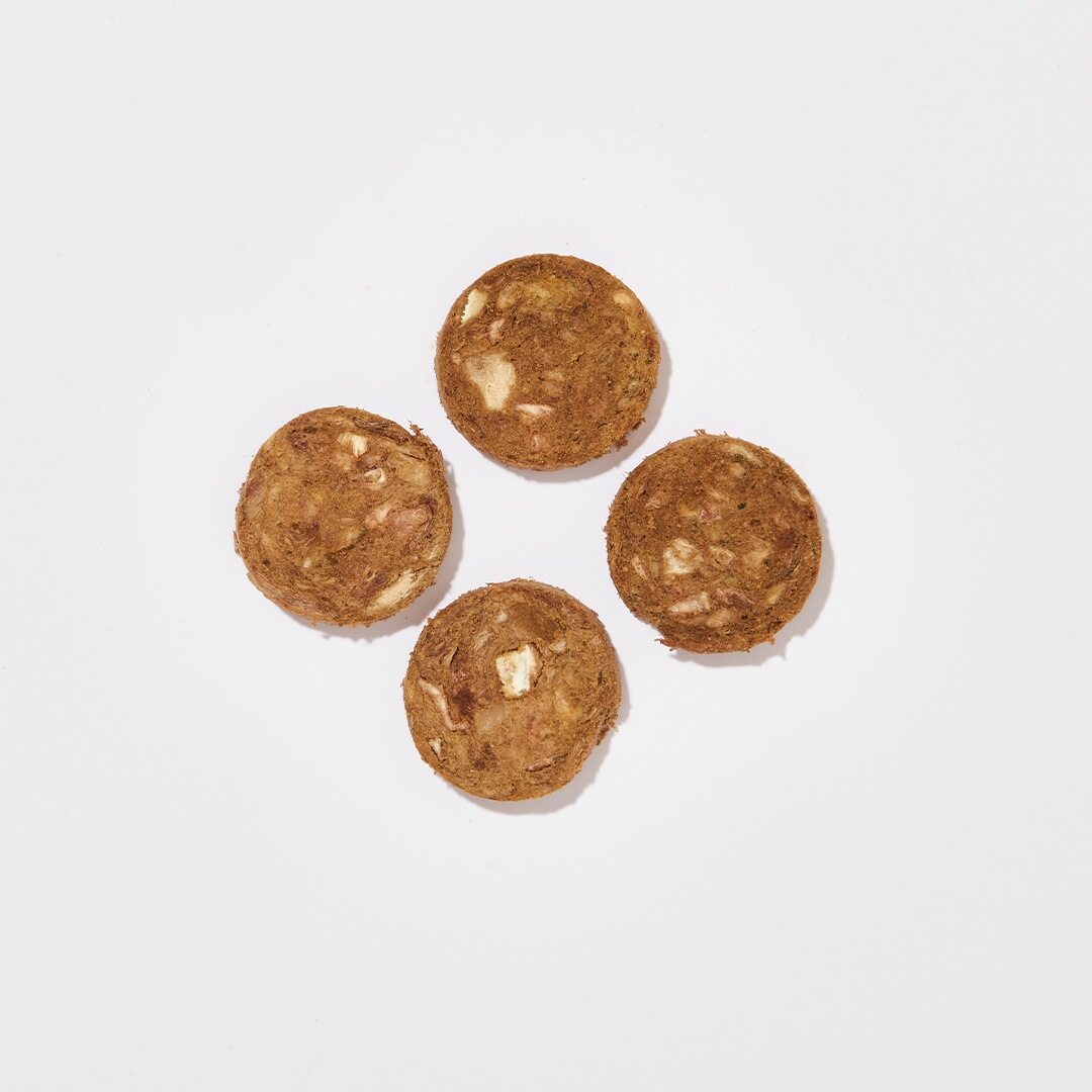 Gefriergetrocknete BARF2GO Lammmix Taler als proteinreicher Hundesnack ohne Kühlung, ideal fürs Training und unterwegs