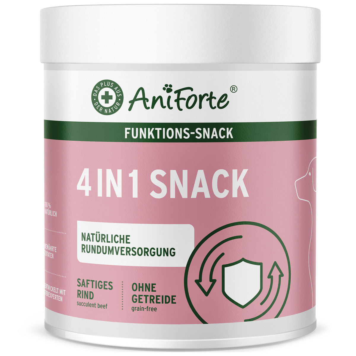 AniForte® 4in1-Snack 300g mit Rinderpansen und natürlichen Zutaten, getreidefrei und ohne Zuckerzusatz