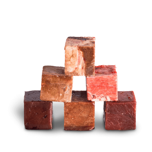 Gefrorener Rinderinnereien-Mix aus Leber, Herz, Niere, Lunge und Milz für Hunde