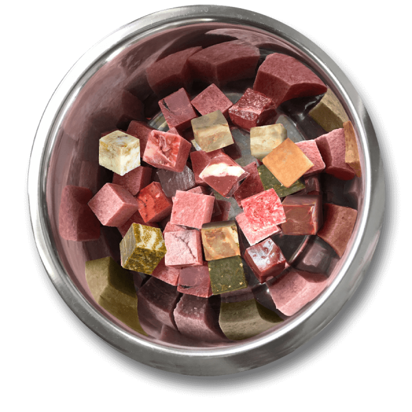 Graf Barf Vollwertmenü Rind rohes Hundefutter mit Fleisch, Innereien und Knochen