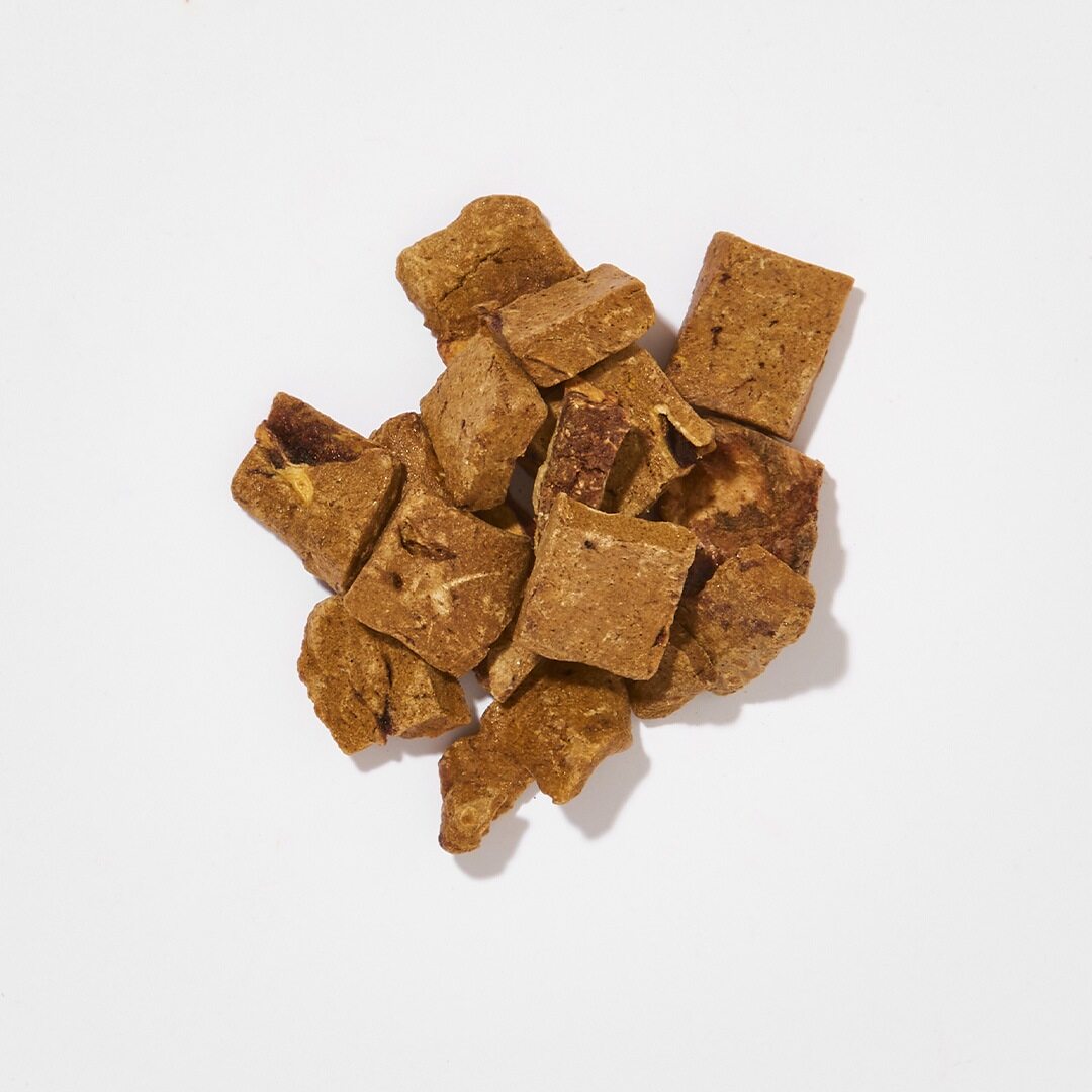 Gefriergetrocknete Rinderleber Stücke als Einzelfuttermittel für Hunde und Katzen, 90g Packung