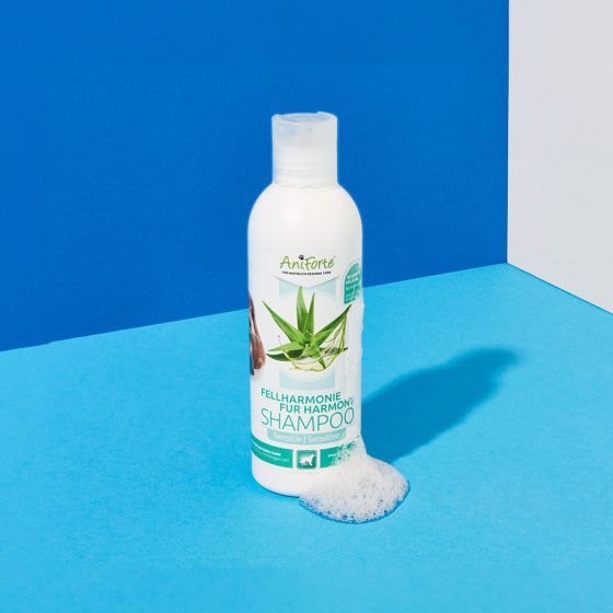 AniForte® Fellharmonie Shampoo Sensitiv, sanftes Hundeshampoo, 200 ml, parfümfrei, für glänzendes, kämmbares Fell.