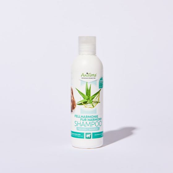 AniForte® Fellharmonie Shampoo Sensitiv, 200 ml Flasche für sanfte Hundepflege, parfümfrei und für alle Felltypen geeignet.