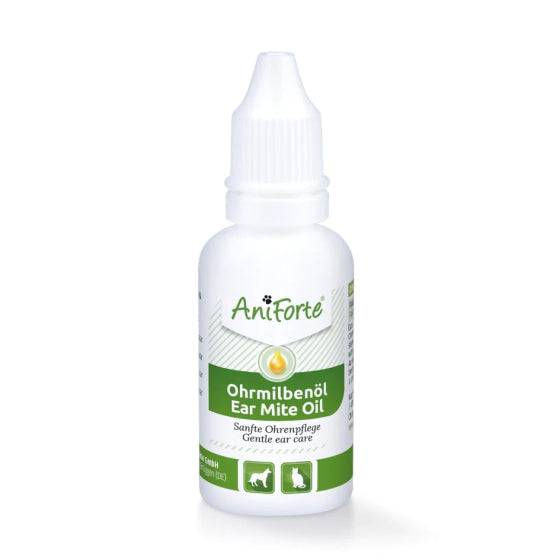 AniForte Ohrmilbenöl, 20 ml Flasche für Hunde, Katzen & Nagetiere, Mittel gegen Ohrmilben.