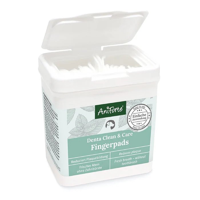 AniForte® Denta Clean & Care Fingerpads für Hunde, 50 Stück, zur Verbesserung der Mundhygiene und Zahnfleischpflege