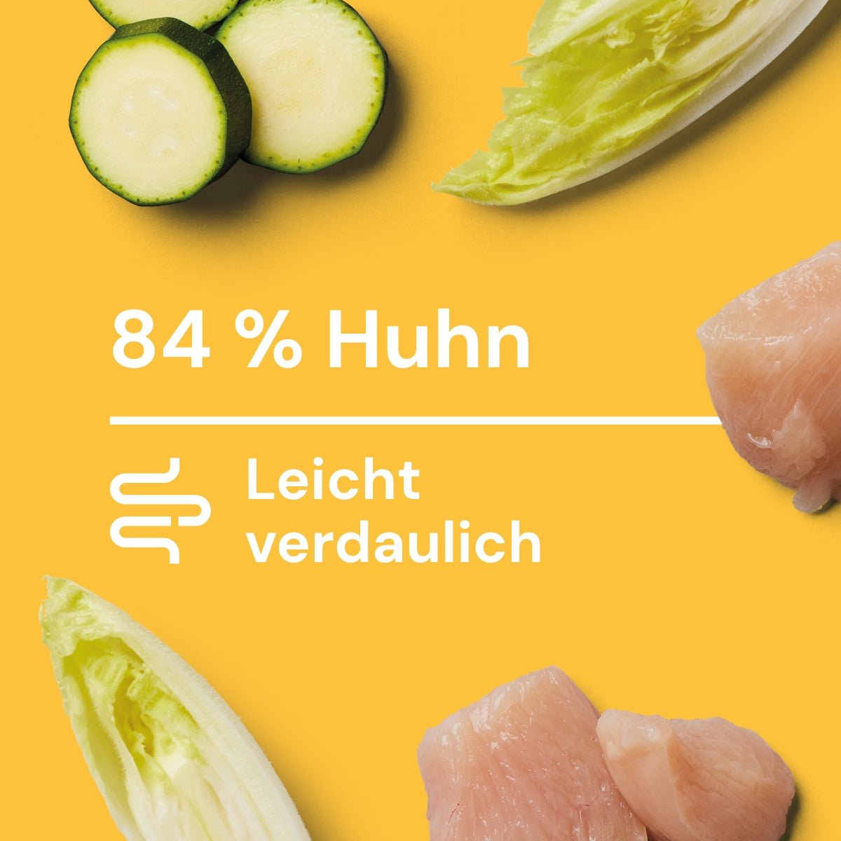Nutriment Schonend gegartes Frischemenü Huhn, Chicorée & Zucchini - haustierkost.de®