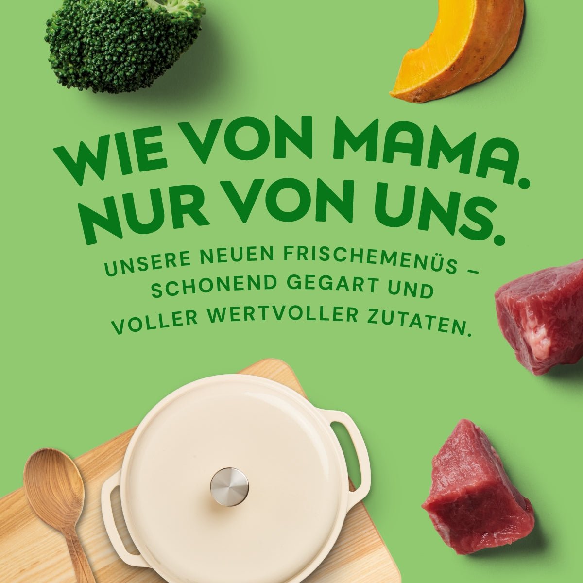 Nutriment Schonend gegarte Medaillons Lamm, Kürbis & Brokkoli - haustierkost.de®