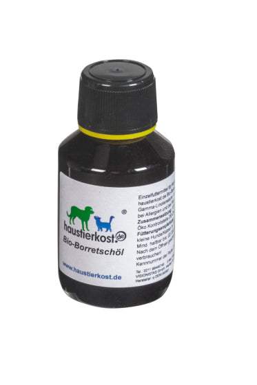 BIO Borretschöl DE-ÖKO-001, 100 ml Flasche mit essentiellen Fettsäuren für Abwehrkraft, Allergien und Hautpflege.