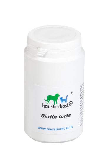 Biotin forte Pulver Dose, 160 g, zur Unterstützung von Fell und Haut.