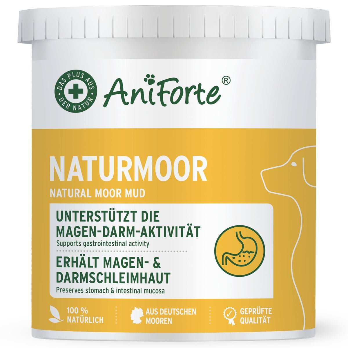 AniForte Naturmoor 750 g für gesunde Verdauung bei Hunden und Katzen, Moorprodukt aus Deutschland.