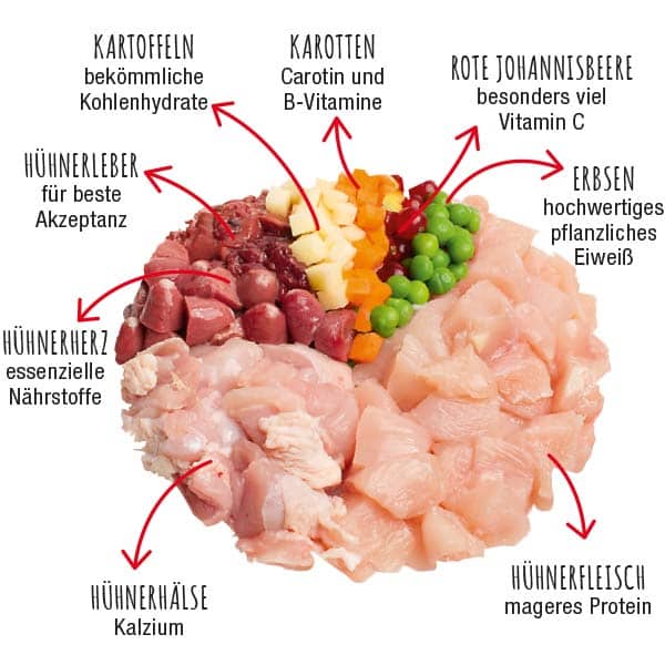 proCani Huhn Komplettmenü Nuggets 480g - haustierkost.de®