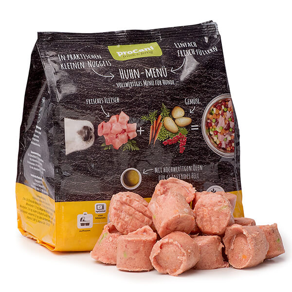 proCani Huhn Komplettmenü Nuggets 480g - haustierkost.de®