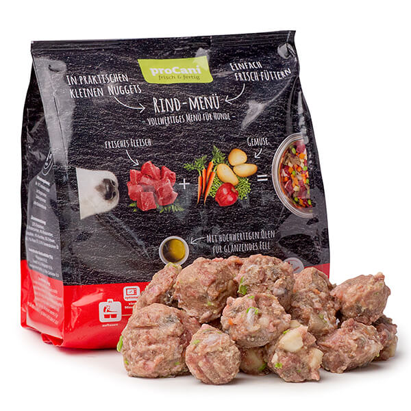 proCani Rind Komplettmenü Nuggets 480g - haustierkost.de®