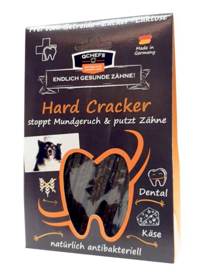 qchefs Hard Cracker Hüttenkäse, 4 Stück – Zahnreinigung für Hunde, reduziert Mundgeruch, steinharte Cracker, getreide- und laktosefrei, kalorienarm.