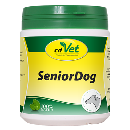 cdVet Senior-Dog 250 g Dose, natürliches Ergänzungsfuttermittel für ältere Hunde.