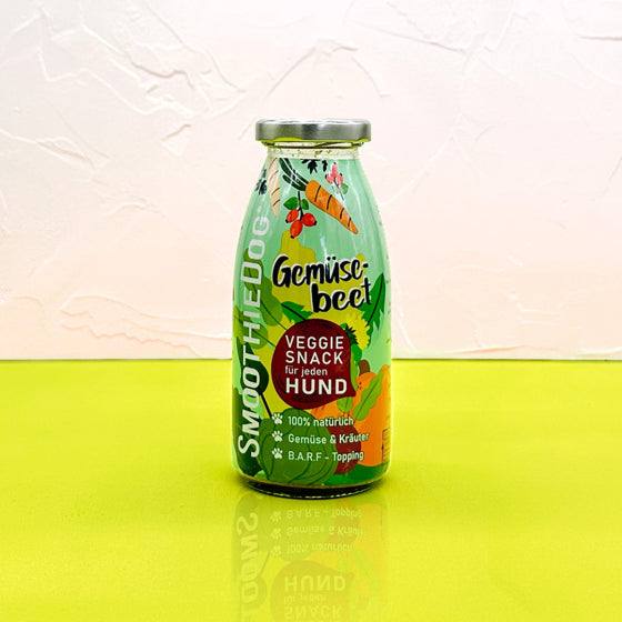 SmoothieDog® Gemüsebeet Smoothie für Hunde, 250 ml Flasche, 100% natürliche Zutaten, gemüsebasierter Snack, geeignet für BARF und als Futterergänzung.