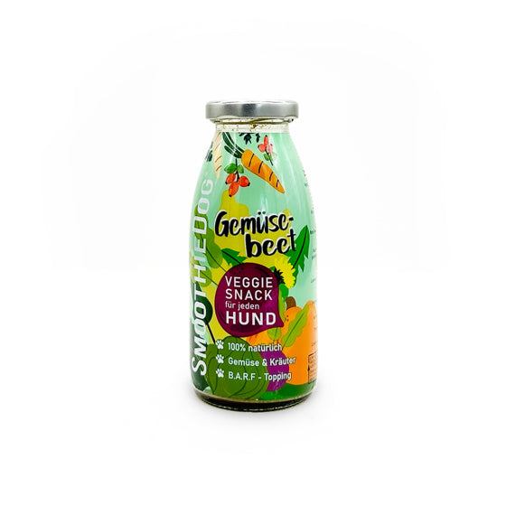 SmoothieDog® Gemüsebeet, 250 ml, gesunder Hundesnack, 100 % natürliche Zutaten, ohne Zucker und Konservierungsstoffe.