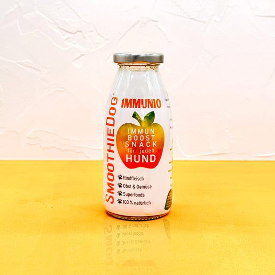 SmoothieDog® Immunio, 250 ml Flasche, gesunde Hundeernährung, 100% natürlich, immunstärkender Snack.