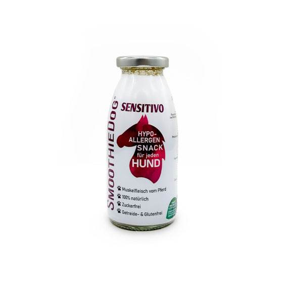 SmoothieDog® Sensitivo, 250 ml Flasche für Hunde, hypoallergener flüssiger Snack, 100 % natürliche Zutaten.